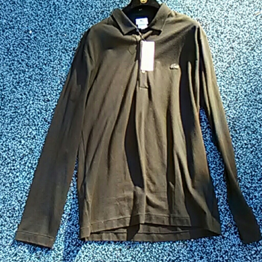 Mens Lacoste polo long sleeve shirt